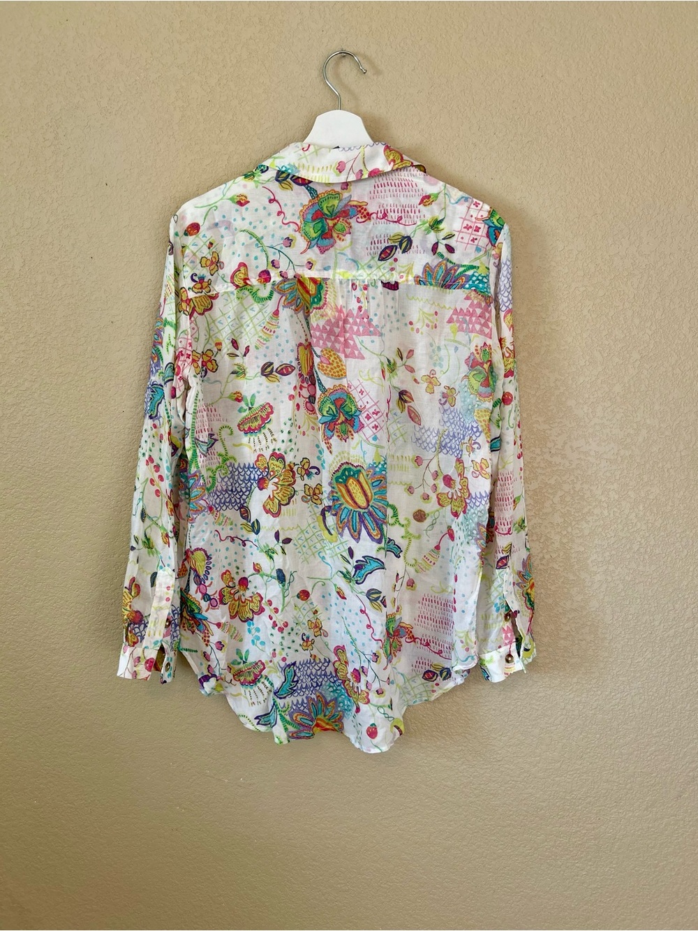 NWT Anthropologie Pilcro Multicolor ButtonUp Shirt Modal Size Small Boho Floral - Picture 6 of 9